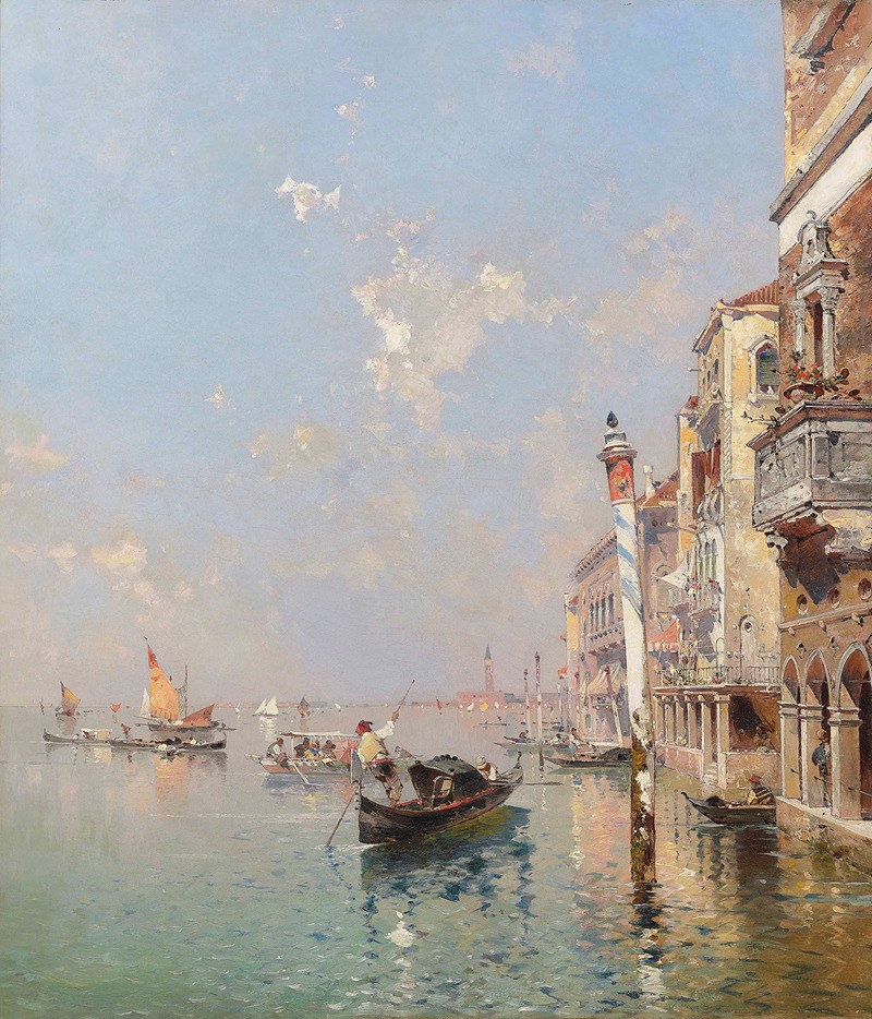 Franz Richard Unterberger - Canale della Giudecca in Venedig