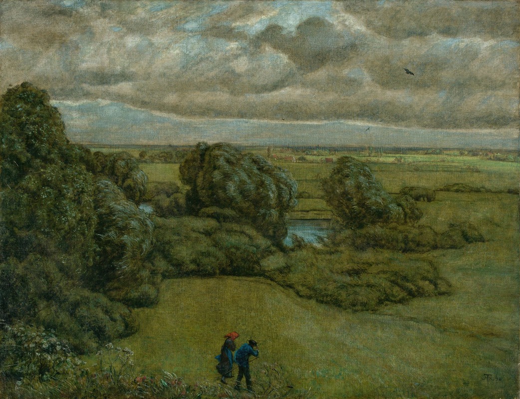Hans Thoma - Landscape in a Storm