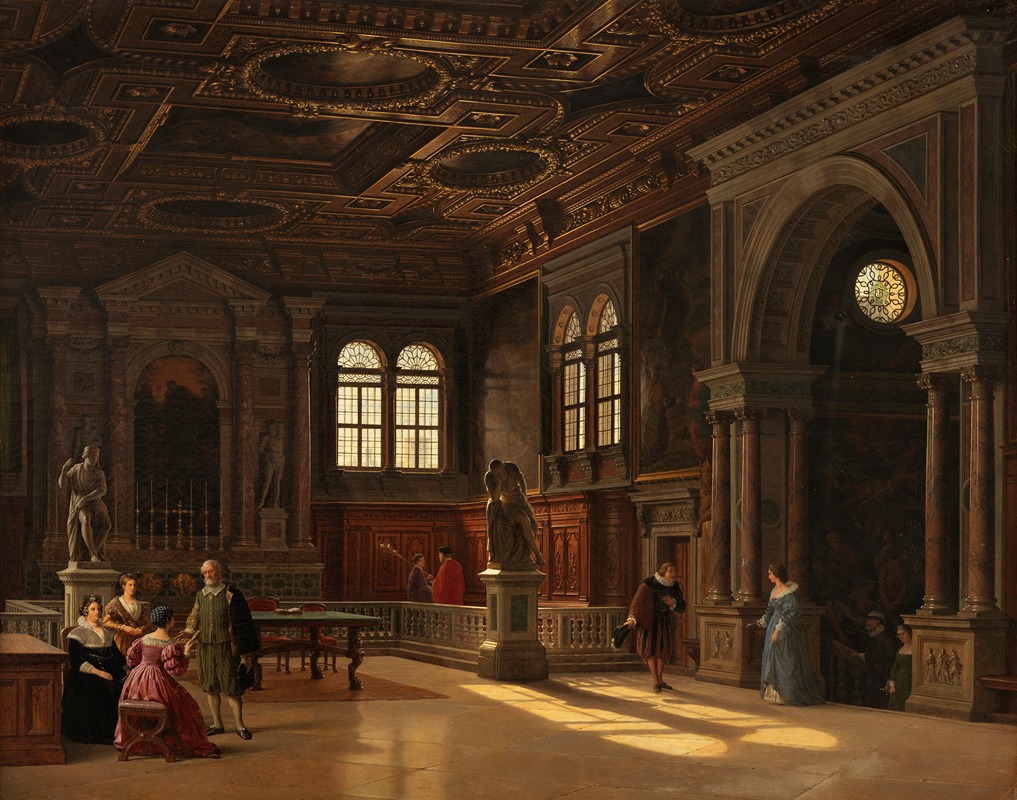Heinrich Hansen - Interior from Scoula St. Rocco, Venice