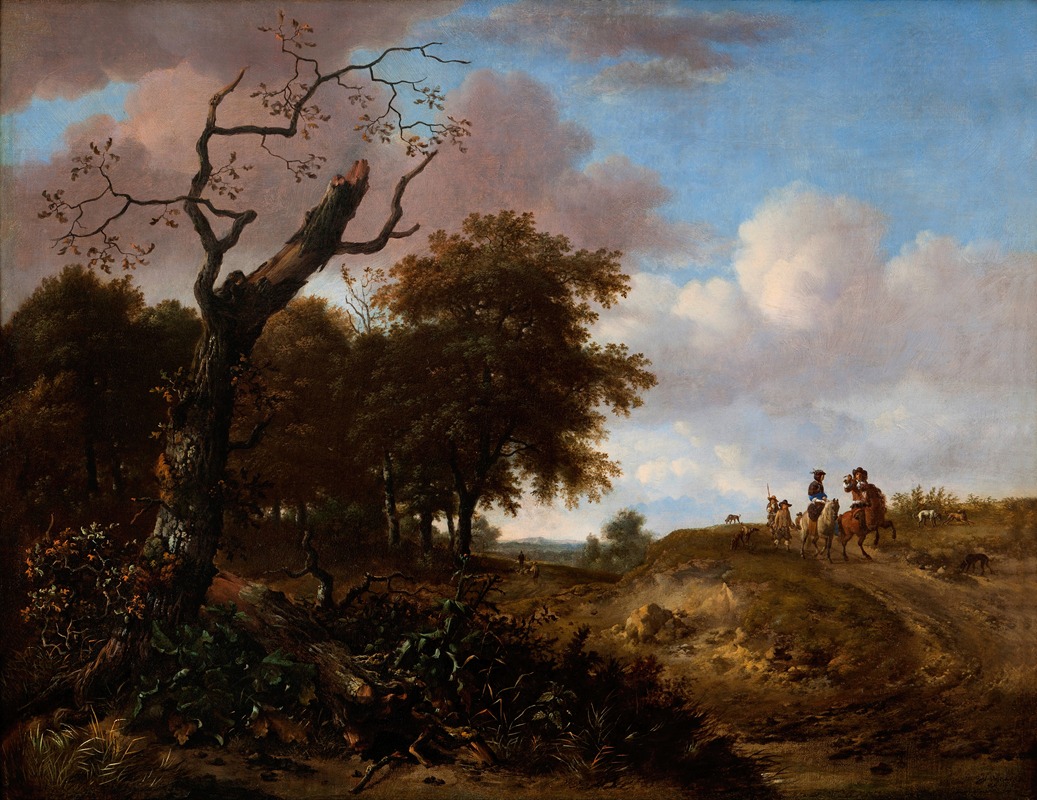 Jan Wijnants - Hunting party in the dunes