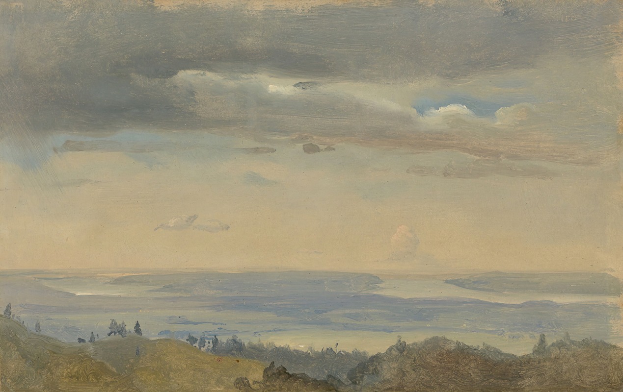 Johan Christian Dahl - Cloud Study with River Landscape