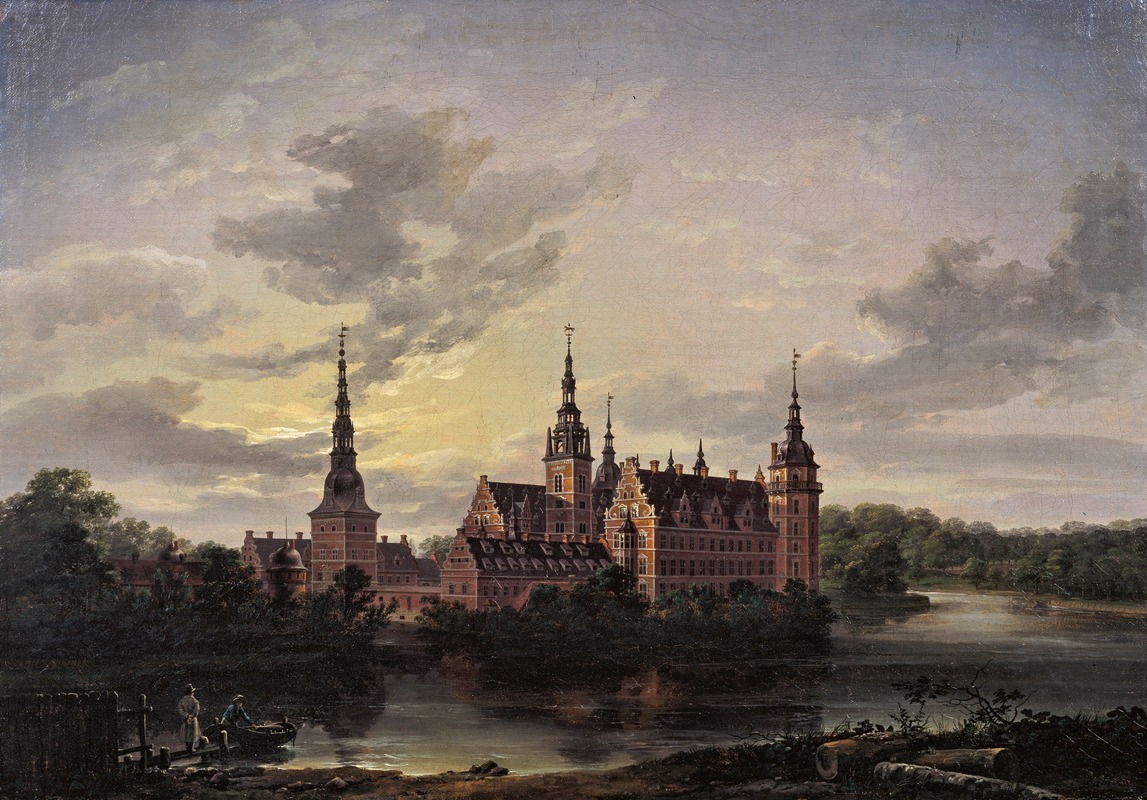 Johan Christian Dahl - Frederiksborg Castle by moonlight