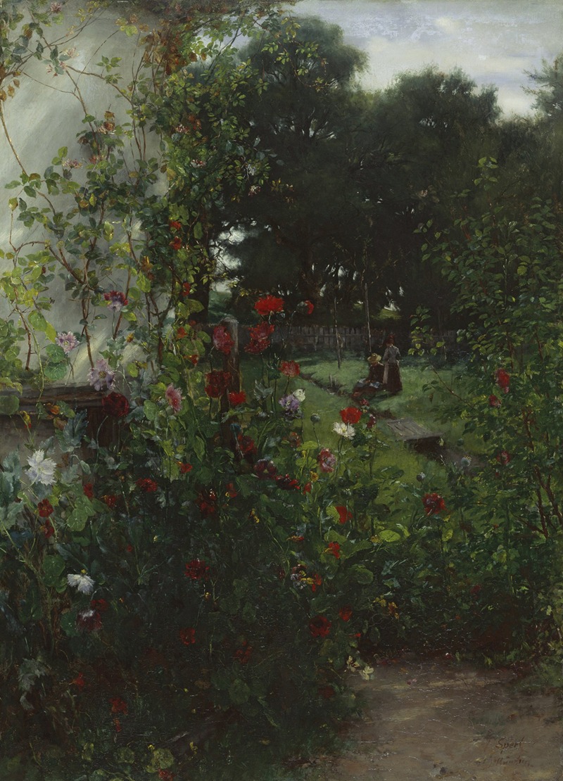 Johann Sperl - Meadow in front of Leibl’s studio in Aibling