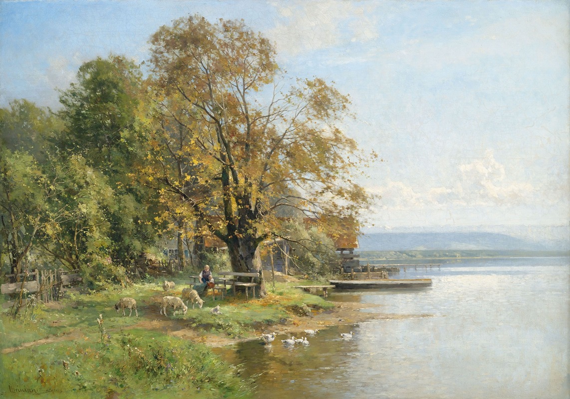 Karl Adam Heinisch - Herbst am Starnberger See