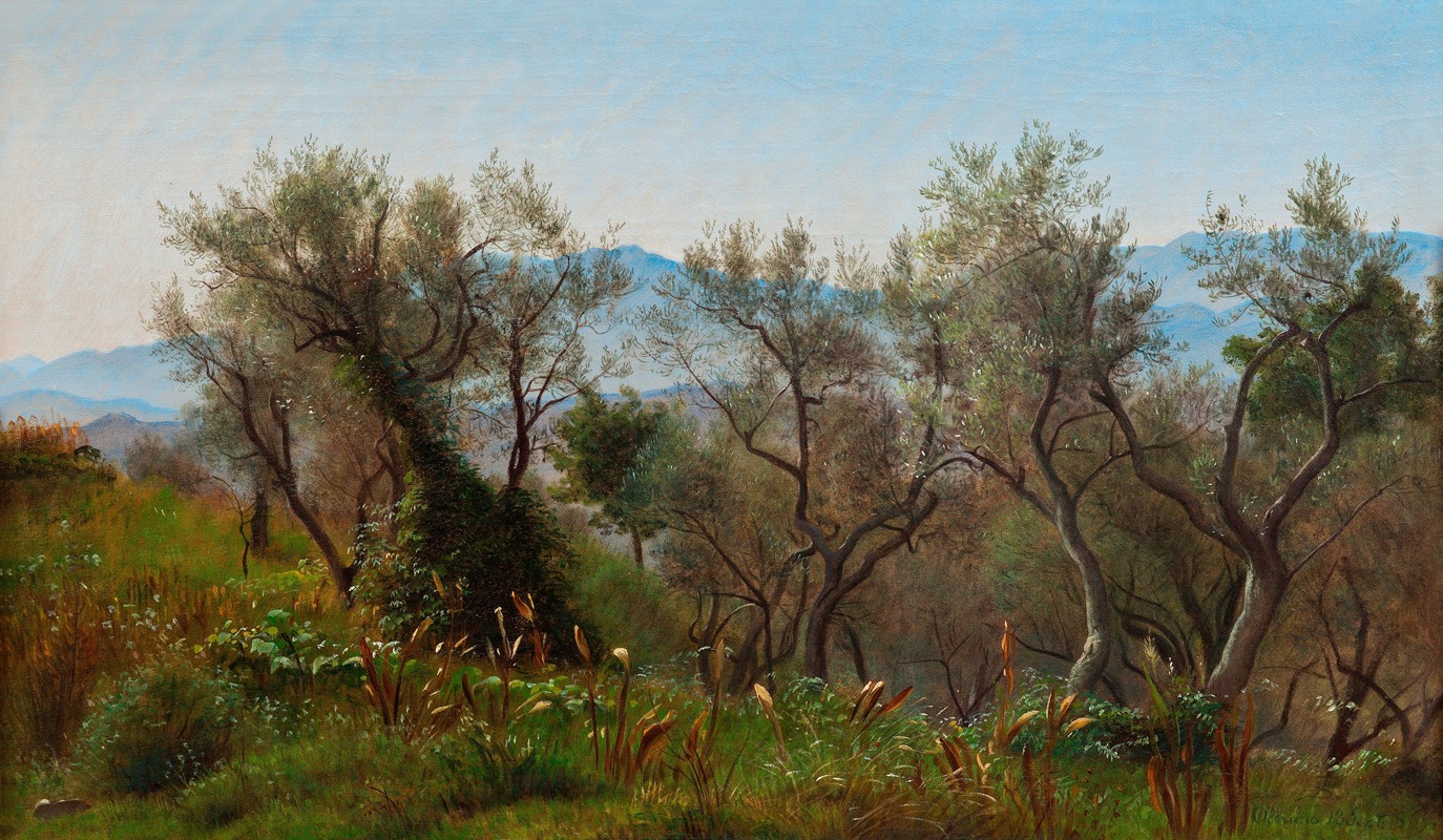 P. C. Skovgaard - Olive Trees near Olevano