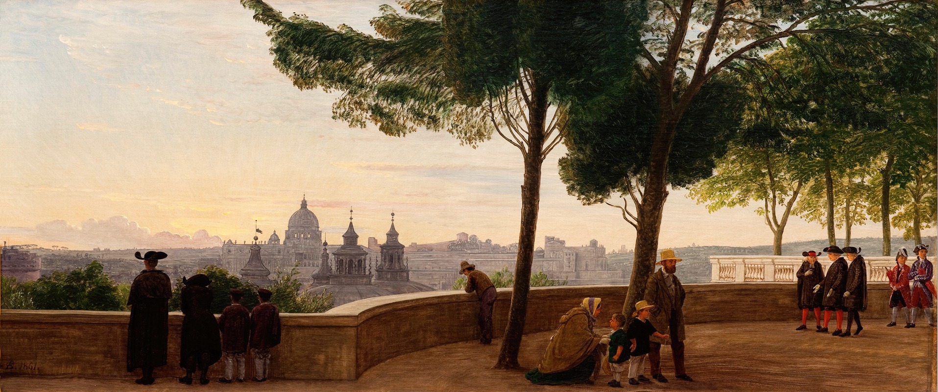 P. C. Skovgaard - View from Monte Pincio Hill in Rome