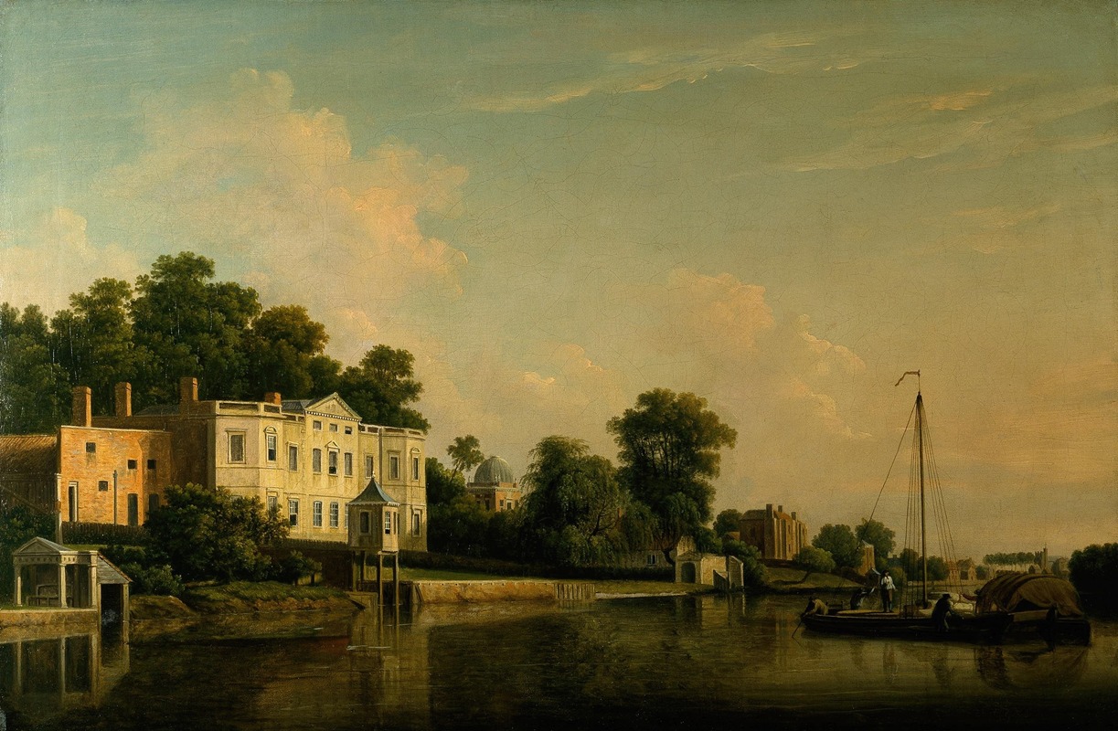 Samuel Scott - A View of Alexander Pope’s Villa, Twickenham, on the Banks of the Thames