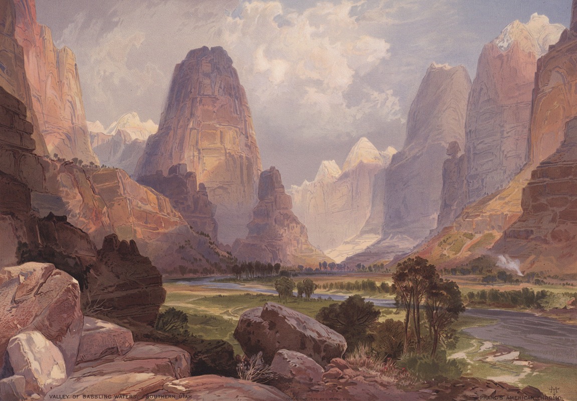 Thomas Moran - Valley of the Babbling Waters, Southern Utah