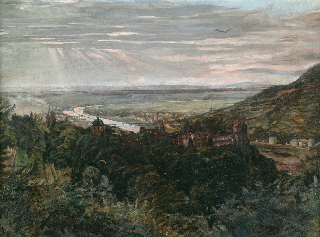 Wilhelm Trübner - View of Heidelberg
