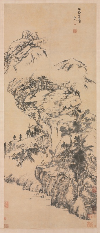 Bada Shanren - Landscape after Guo Zhongshu