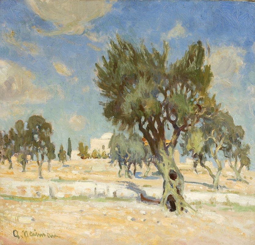 Abraham Neuman - Olive trees near Jerusalem