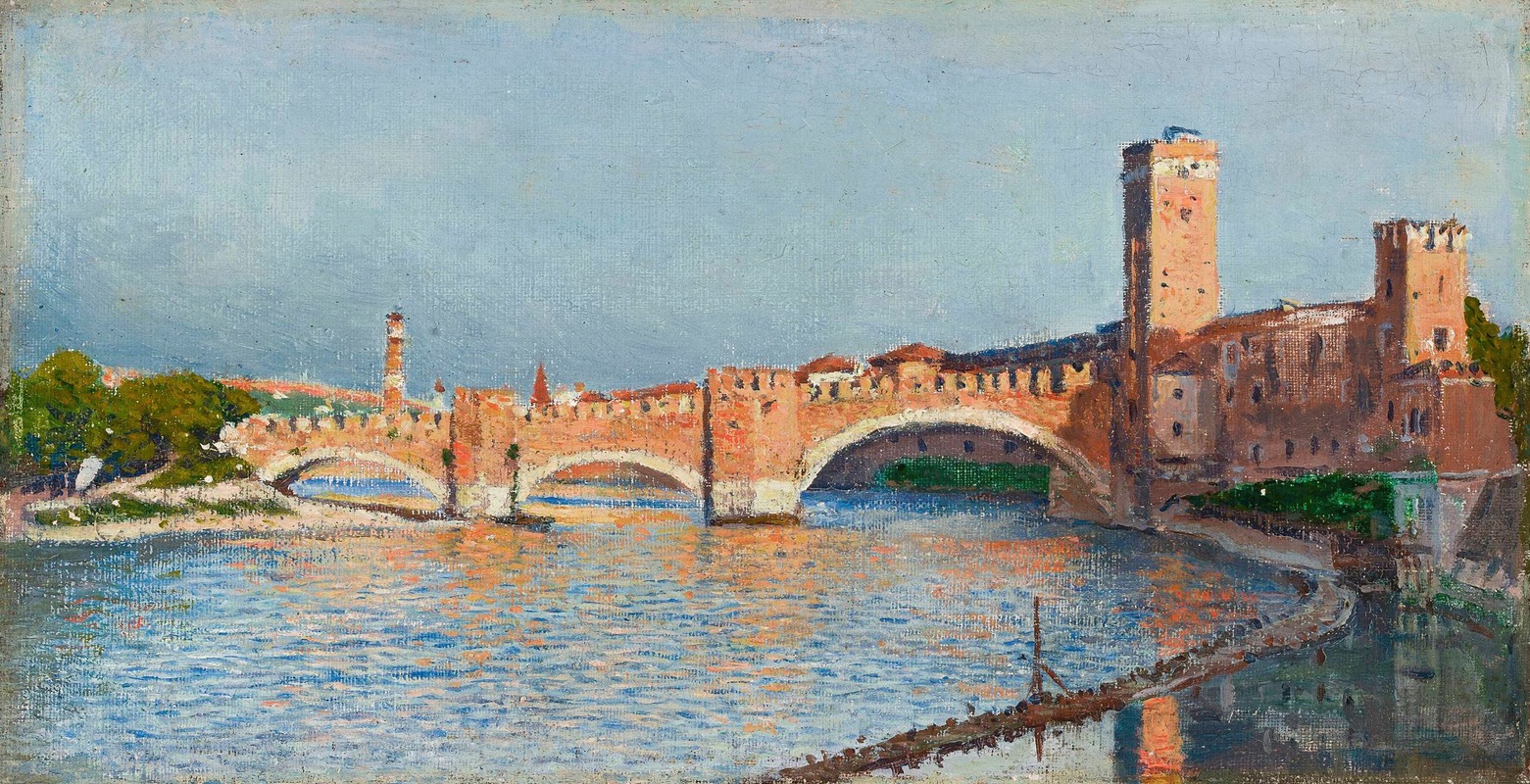 Aleksander Gierymski - Scaliger Bridge in Verona