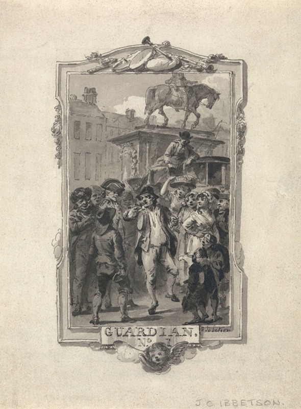 Julius Caesar Ibbetson - Title page for ‘The Guardian’