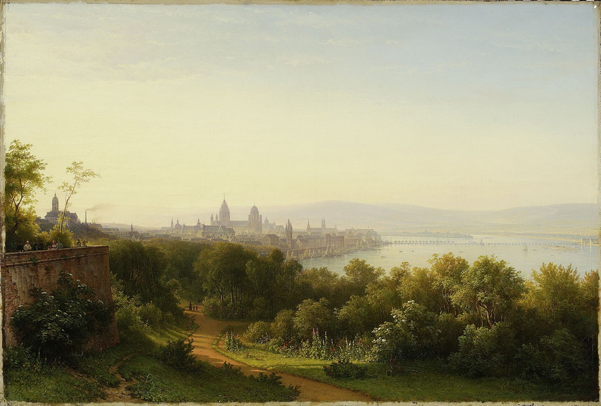 Carl Morgenstern - View of Mainz on the Rhine