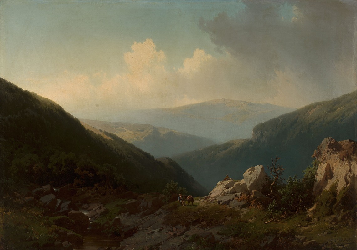Carl Triebel - Mountain landscape