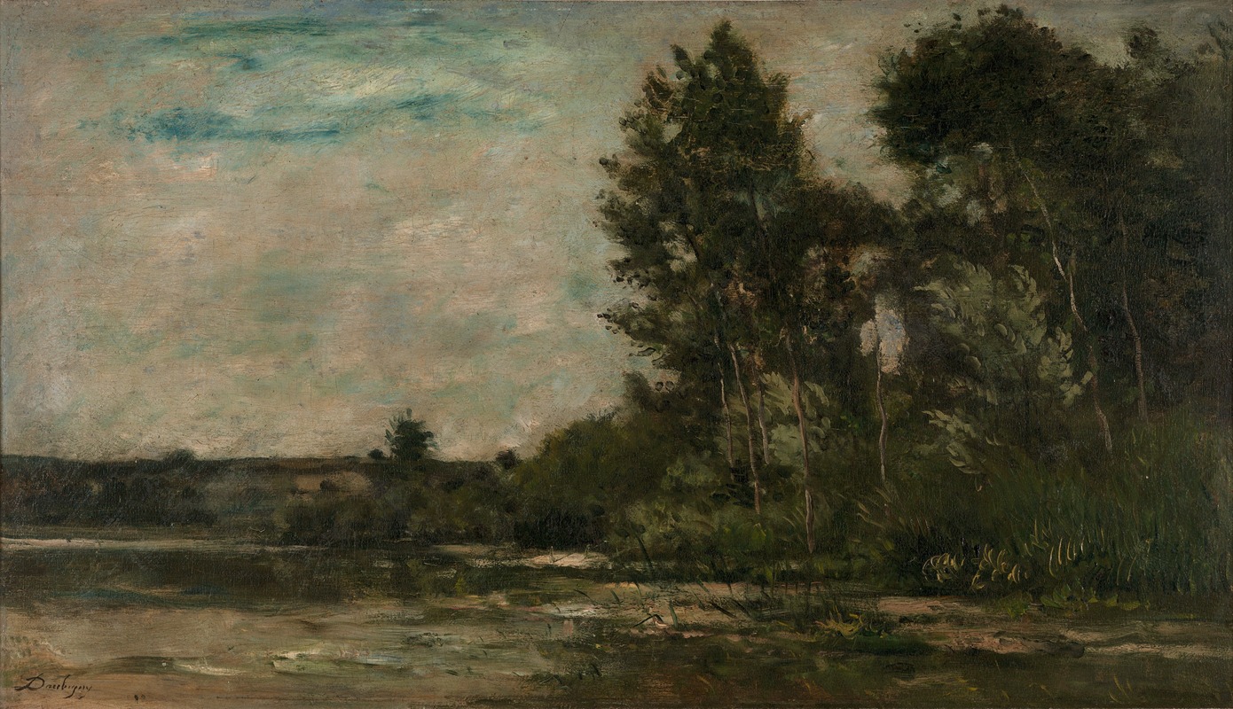 Charles François Daubigny - Scène de rivière (River Scene) 