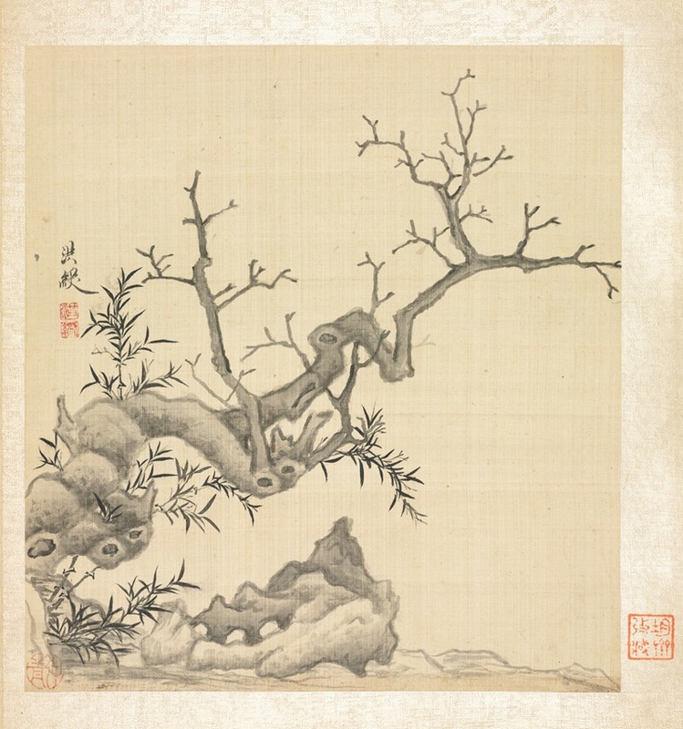 Chen Hongshou - Rock, Old Tree, and Bamboo