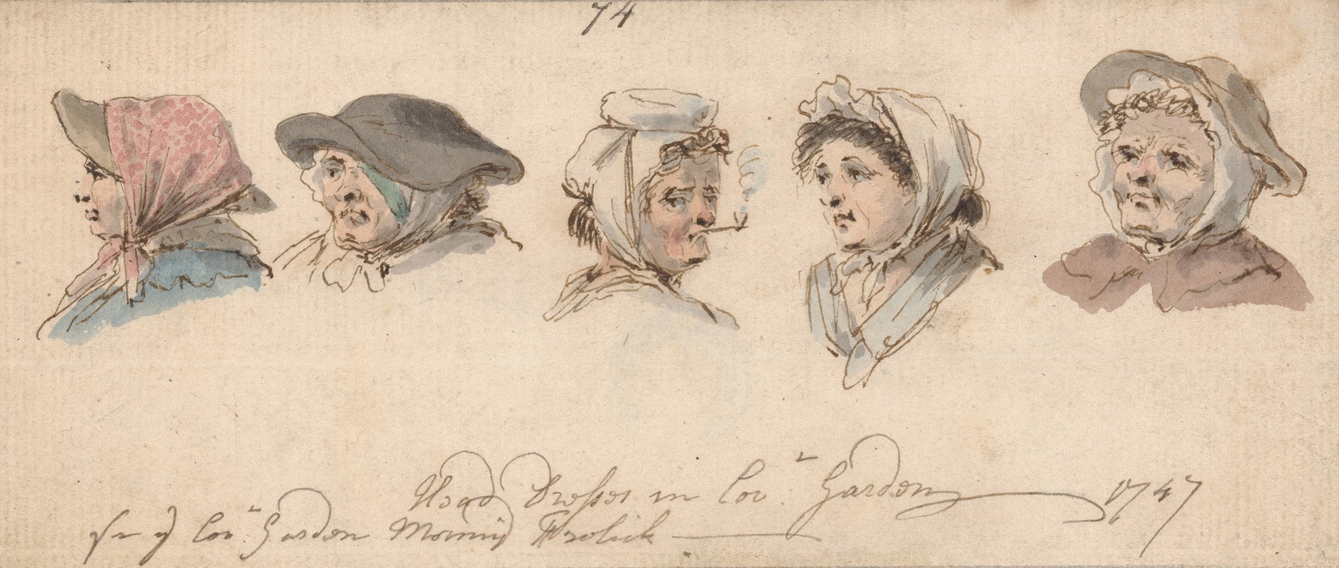 Louis Philippe Boitard - Head Dresses in Covent Garden
