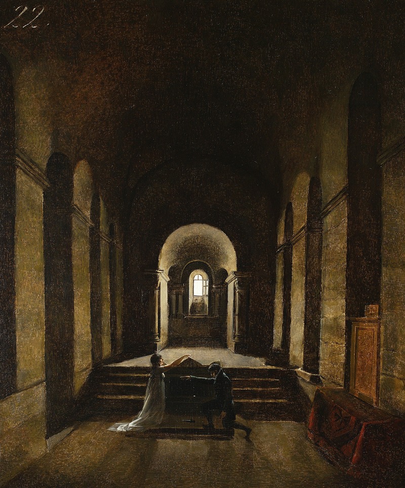 François-Marius Granet - Vow (chapel interior)