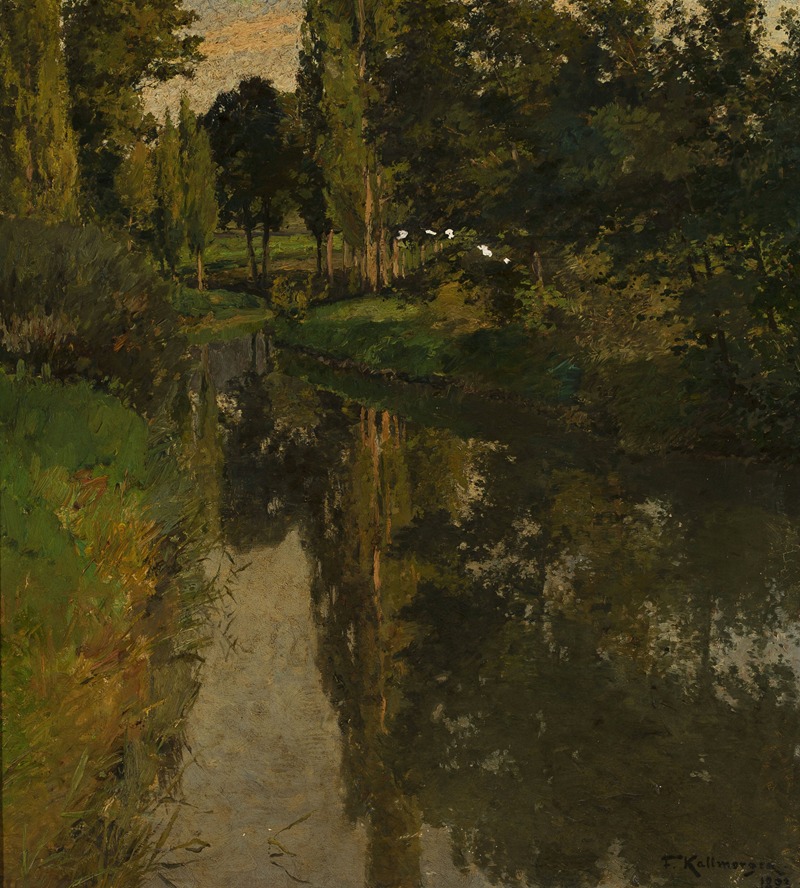 Friedrich Kallmorgen - Landscape with a creek