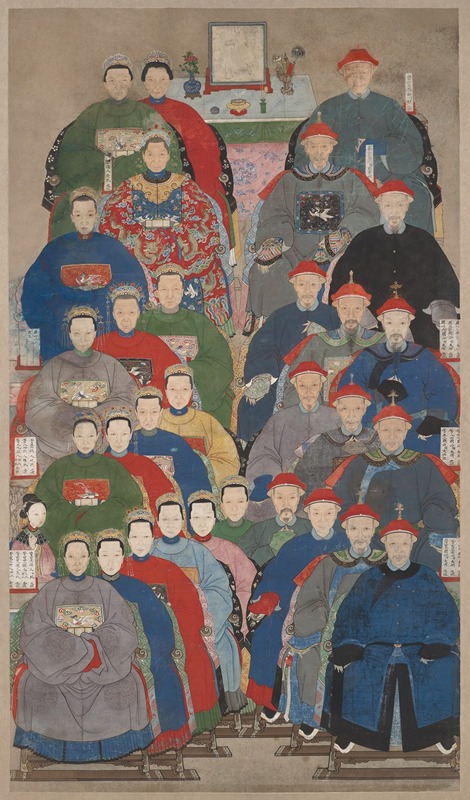 China, Qing dynasty - Ancestor Group Portrait