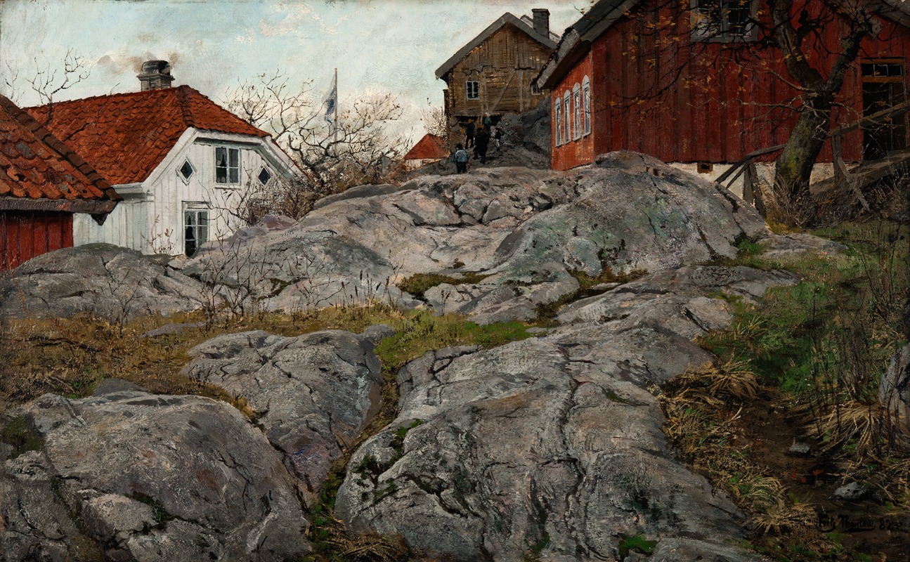 Frits Thaulow - Rock, Motif from Kragerö