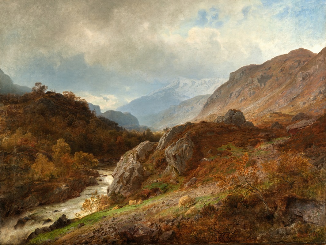 Hans Gude - Mountain Landscape
