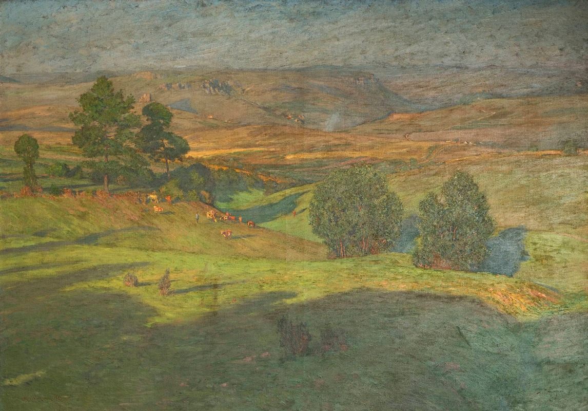 Hans Richard von Volkmann - Highland landscape at sunset