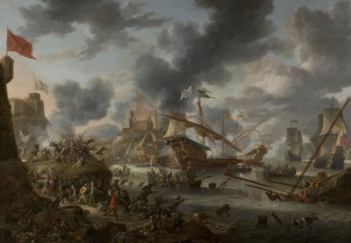 Jan Peeters the elder - Sea battle between Christians and the Turks
