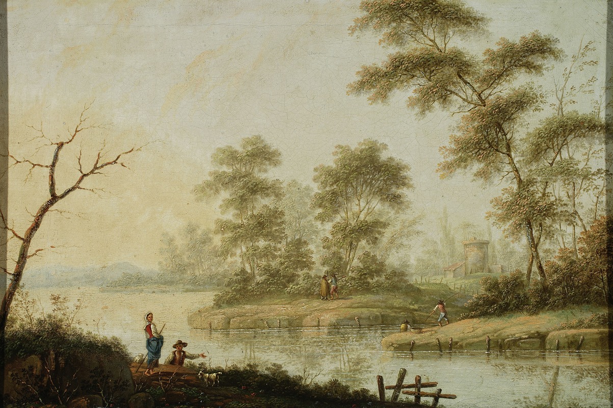 Jan Ścisło - Landscape – rivulet bank