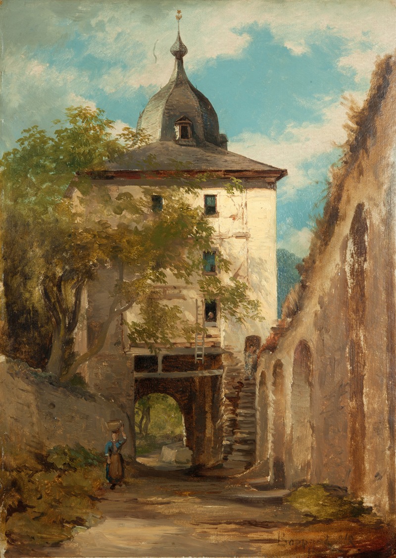 The Town Gate, Boppart by Joseph Magnus Stäck - Artvee