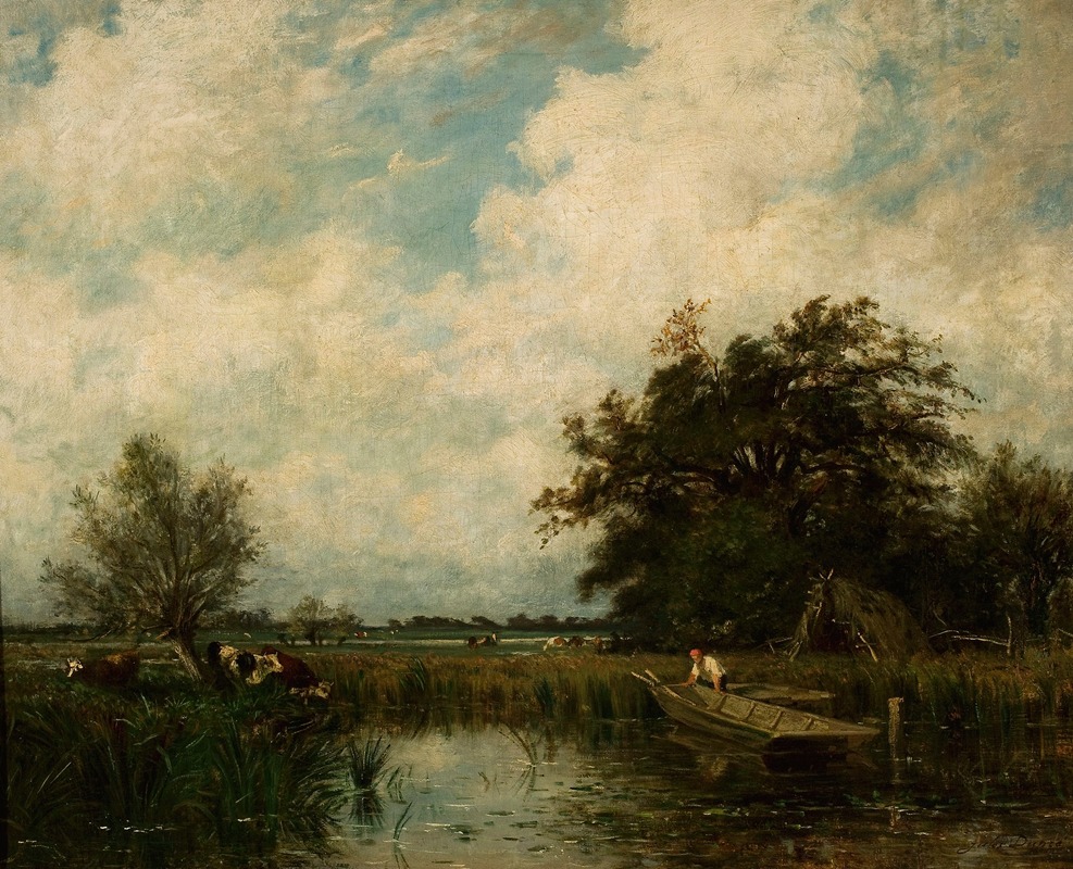Jules Dupré - Landscape with a pond
