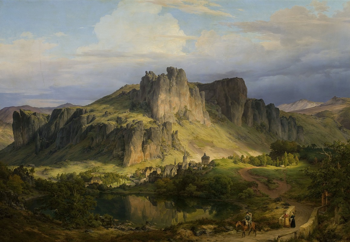 Karl Friedrich Lessing - Landscape from the Eifel mountains
