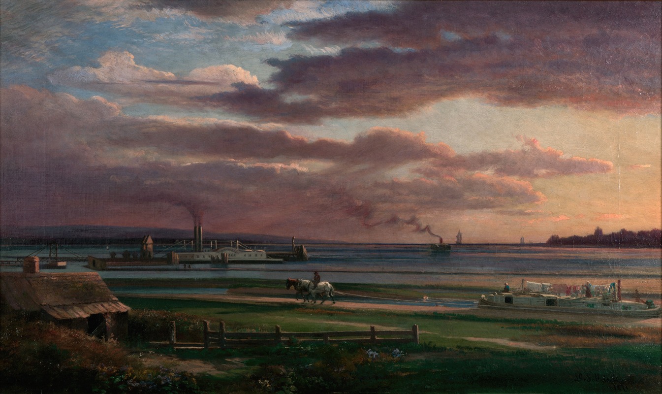 Lars Gustaf Sellstedt - Buffalo Harbor from the Foot of Porter Avenue 