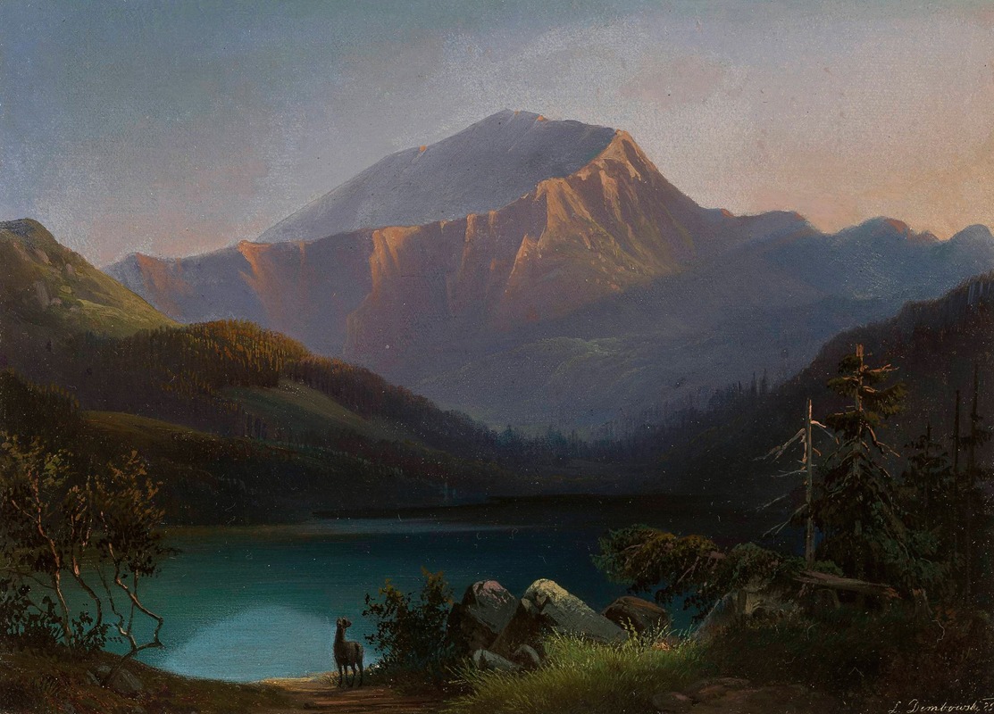 Leon Dembowski - Mount Pyszna with the Smreczyny Lake in the Kościeliska Valley in the Tatra Mountains