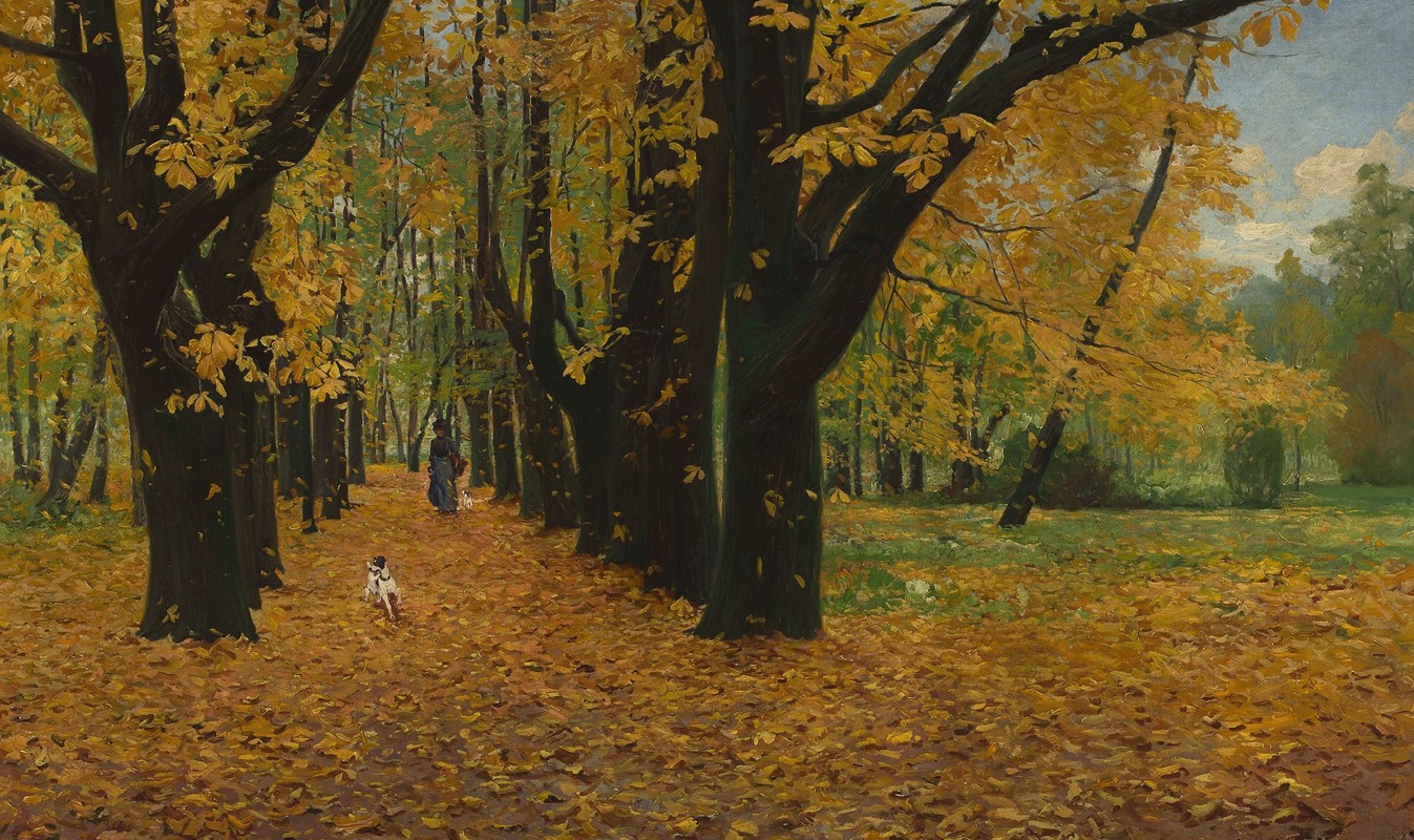 Michał Gorstkin-Wywiórski - Park in autumn