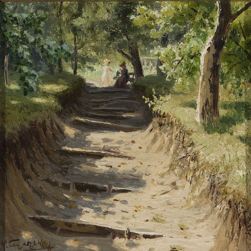 Nikolay Sergeyev - Alley in the garden