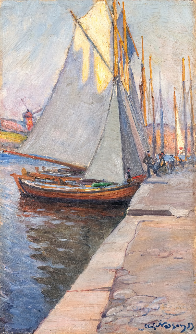 Olof Sager-Nelson - The Harbour at Marstrand