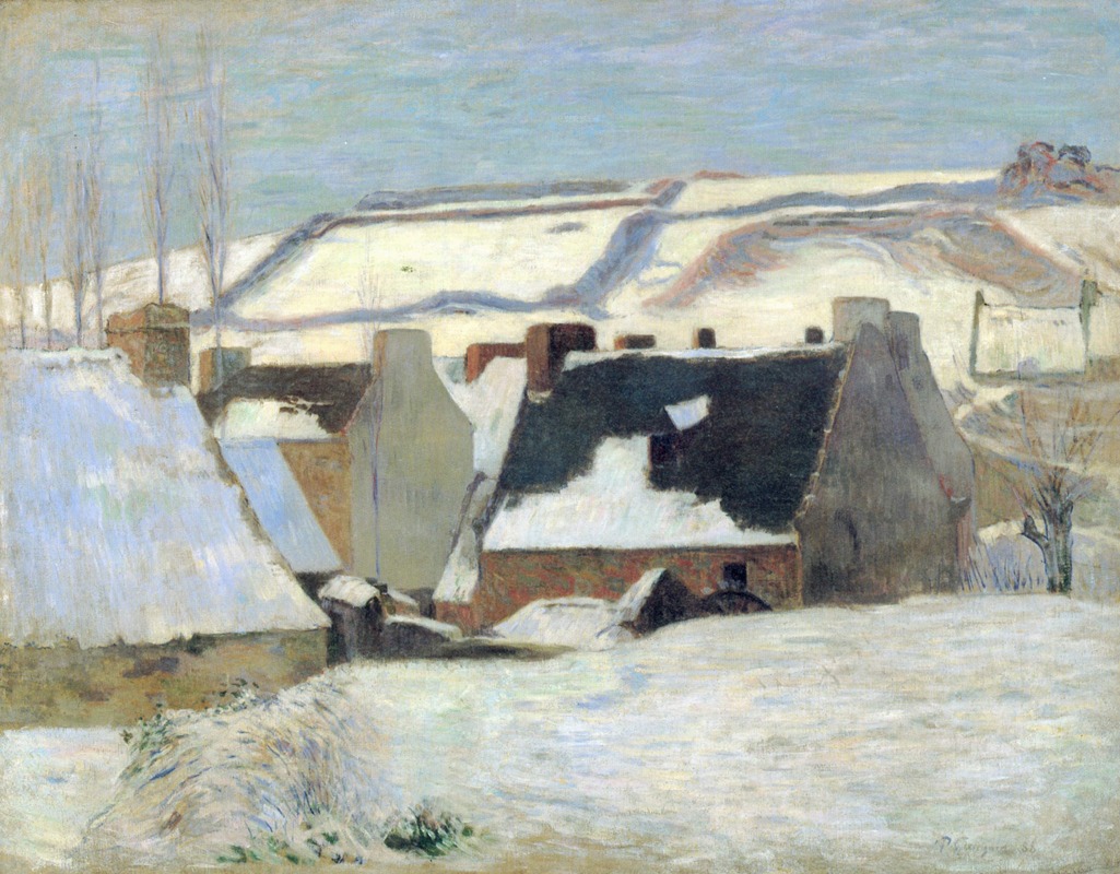 Paul Gauguin - Pont-Aven sous la neige, ou Effet de neige