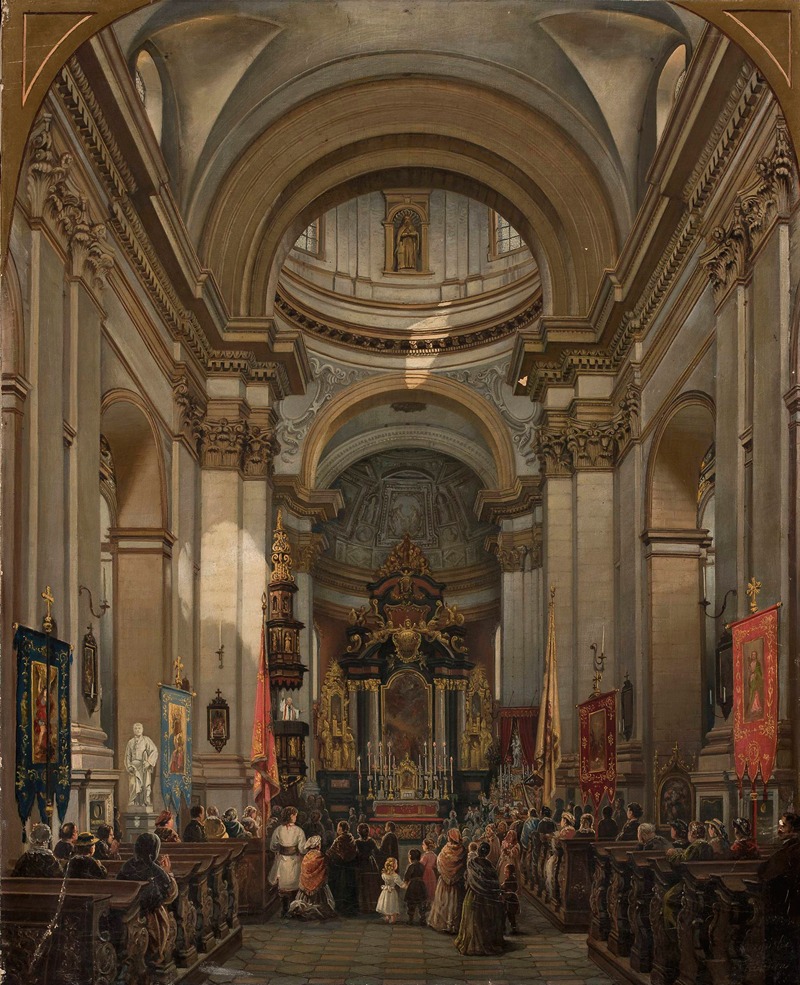 Saturnin Świerzyński - Interior of St. Peter’s church in Kraków