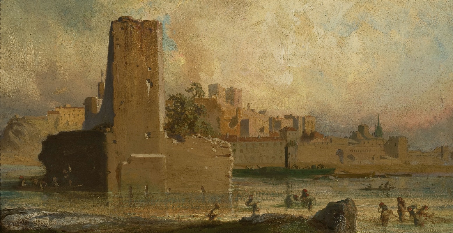 Teofil Kwiatkowski - View of the Avignon port