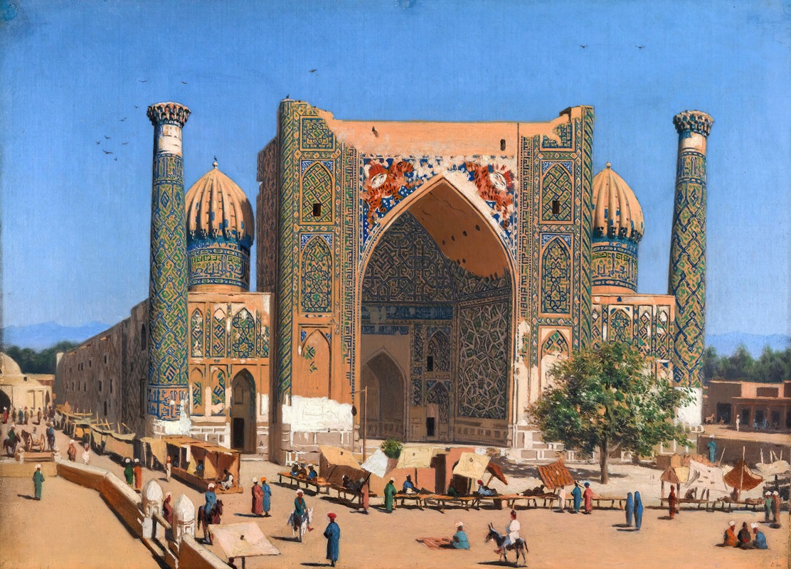 Vasily Vereshchagin - Medrasah Shir-Dhor at Registan place in Samarkand