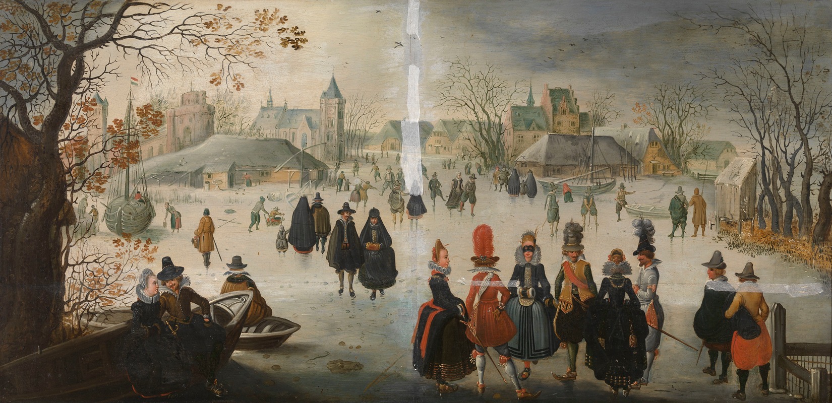 Adam van Breen - Landscape with Skaters