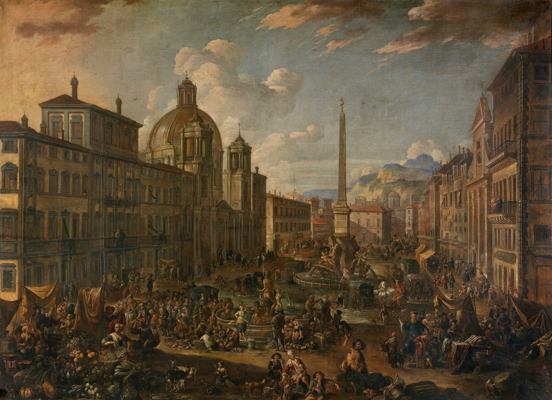 Anton Goubau - Piazza Navona in Rome