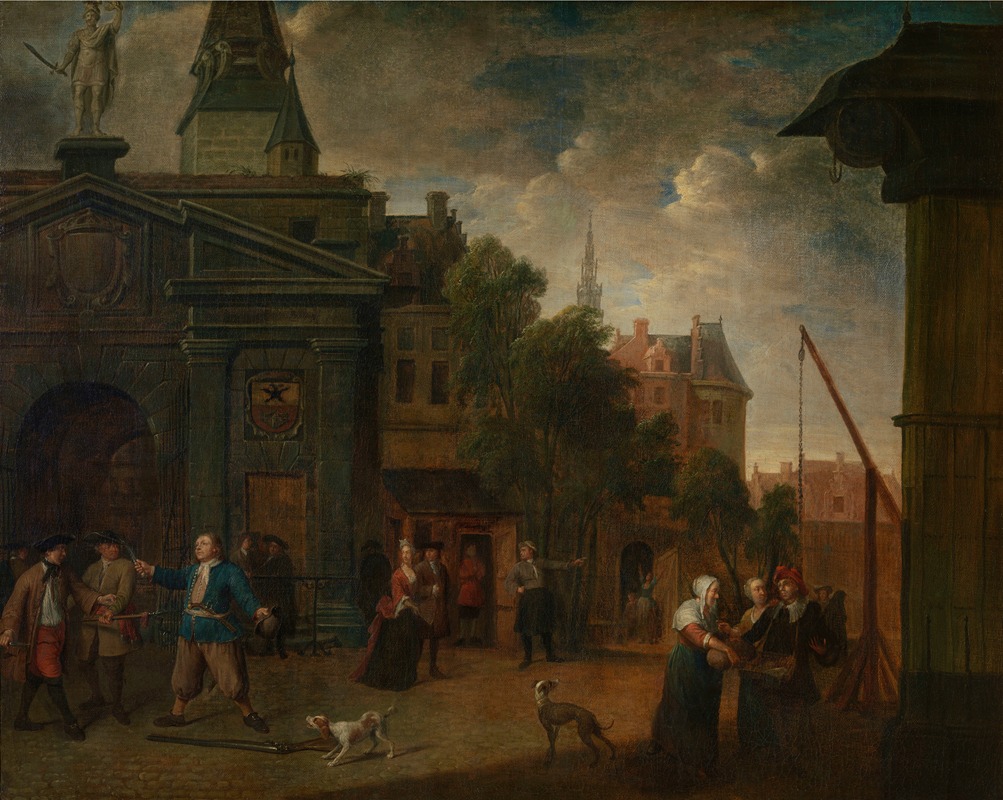 Balthasar Van Den Bossche - Street Theatre on the Yard in Antwerp