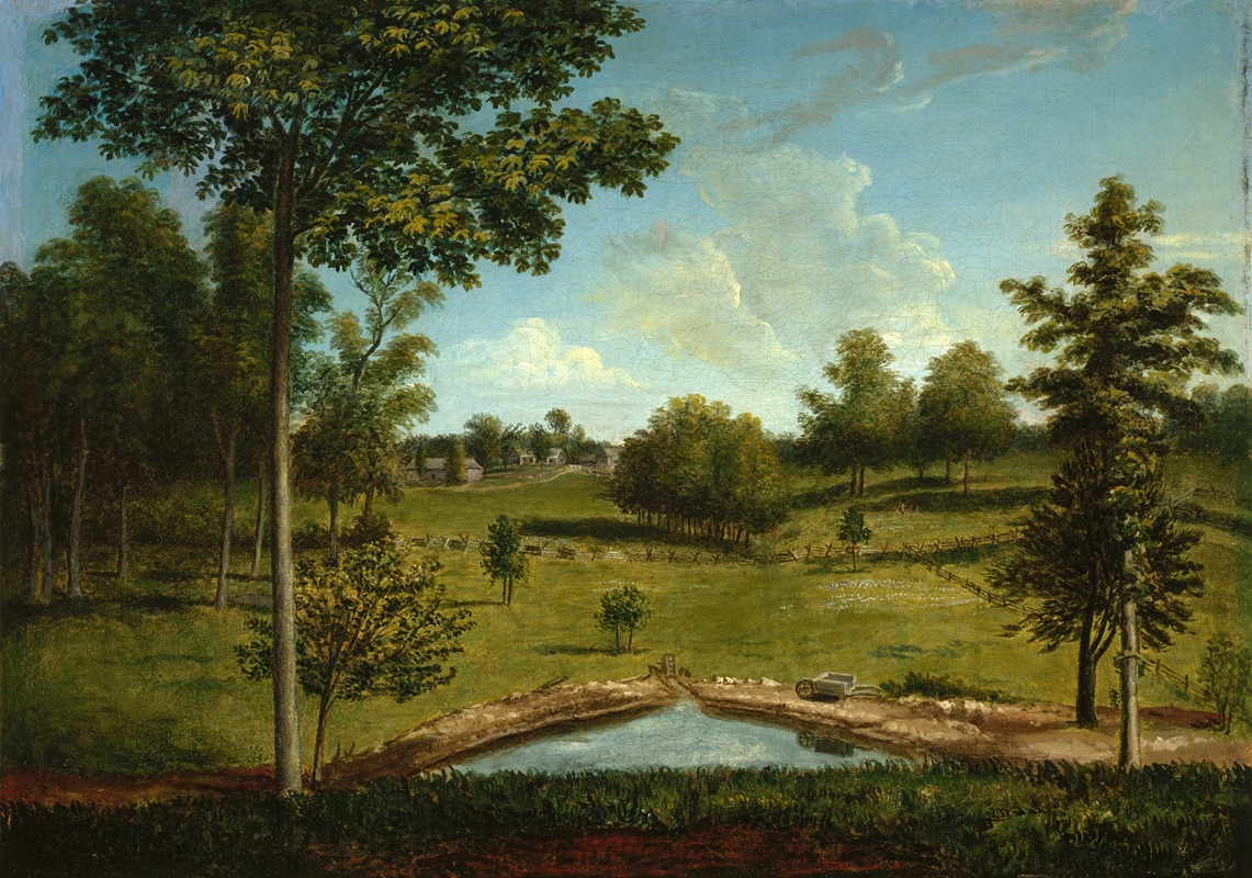 Charles Willson Peale - Landscape Looking Toward Sellers Hall from Mill Bank