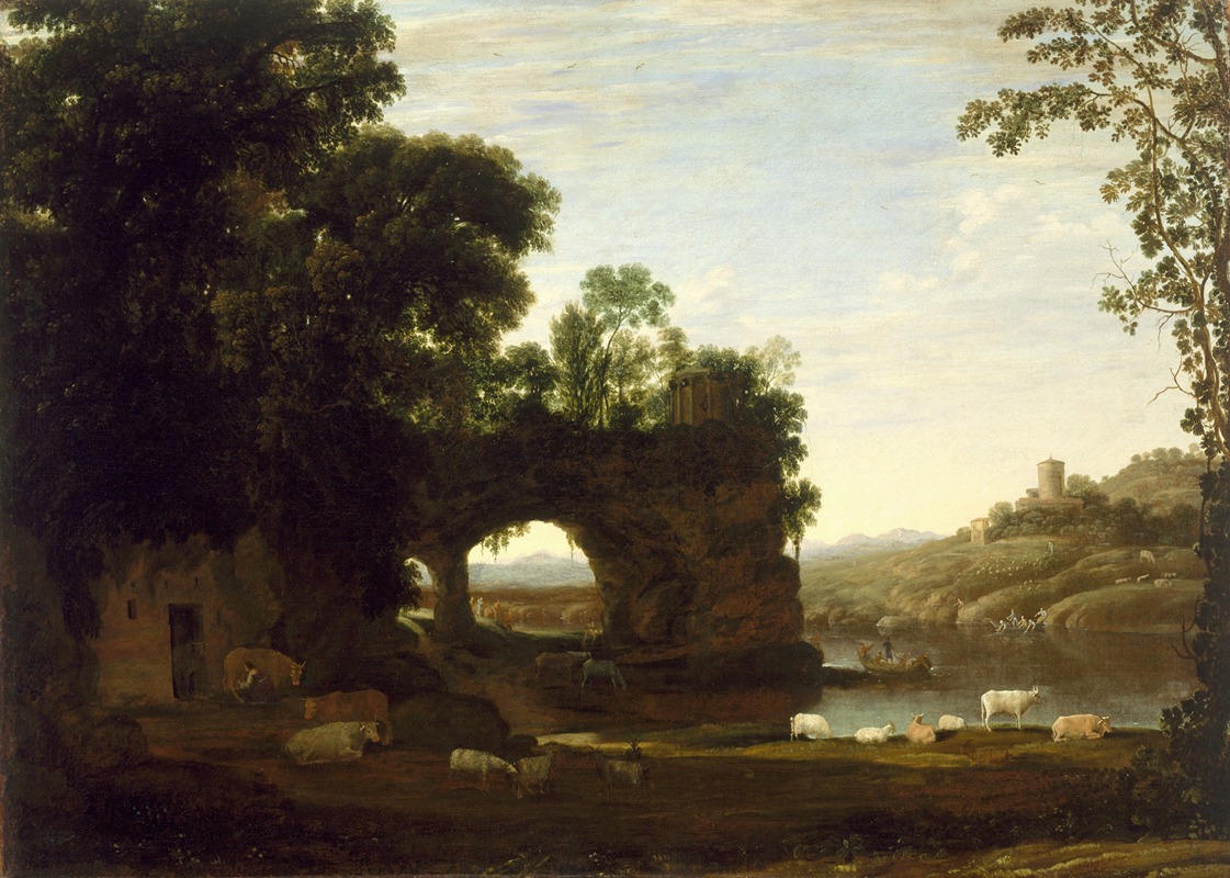 Claude Lorrain - Landscape with a Rock Arch and River