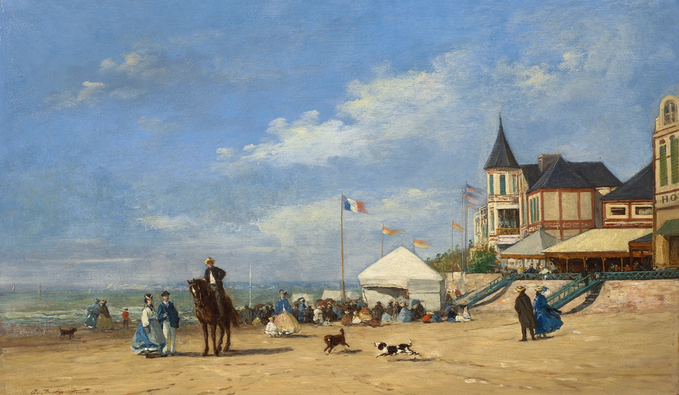 Eugène Boudin - La plage de Trouville