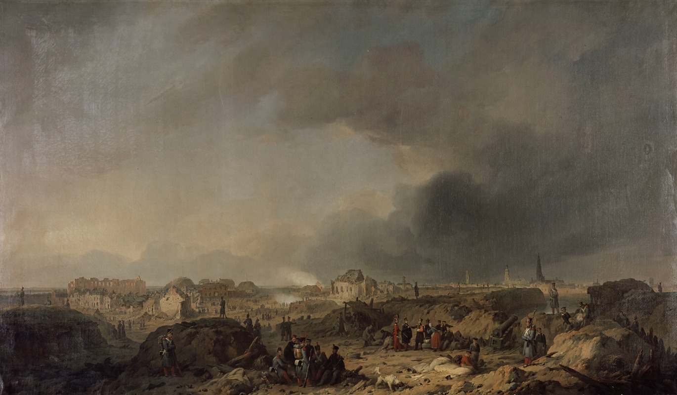 Ferdinand de Braekeleer - The Antwerp Castle after the Bombardement in 1832