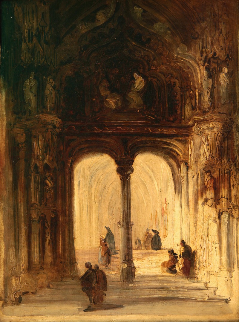 Genaro Pérez Villaamil - Interior de Iglesia